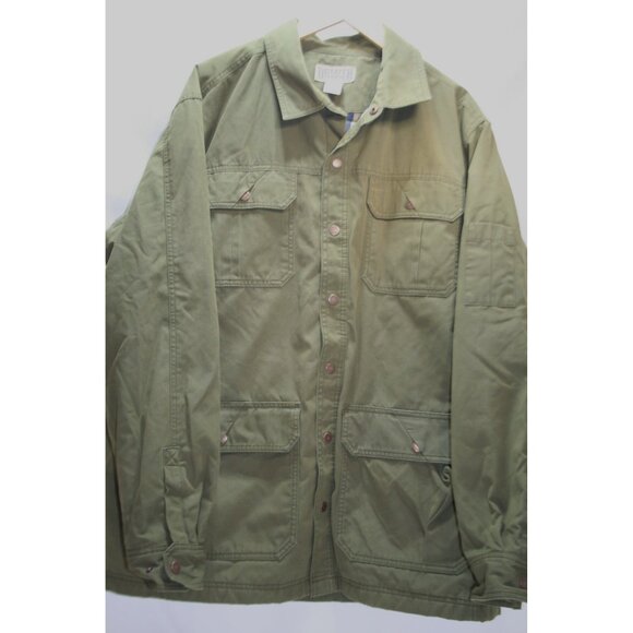 Duluth Trading Mens Warden Waxed Canvas Shirt Jac Green XL Chore Jacket Workwear - Picture 2 of 13